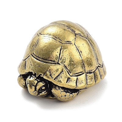 Brass Tortoise Figurines Statues for Home Desktop Feng Shui Ornament KK-A216-04A-AB-1