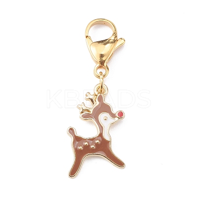 Christmas Theme Alloy Enamel Pendants HJEW-JM00427-01-1