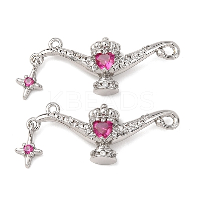 Brass Micro Pave Cubic Zirconia Pendants KK-A279-05P-1