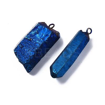 PVD Vacuum Plating Natural Quartz Crystal Pendants G-R461-07C-1