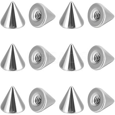 50Pcs Stainless Steel Ear Nuts STAS-BBC0006-41-1