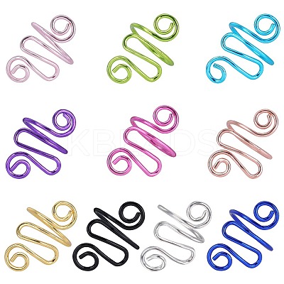 10Pcs 10 Colors Iron Crochet Tool IFIN-SZ0001-41-1