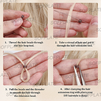 500Pcs Silicone Hair Coil Cuffs OHAR-SP0001-14A-1