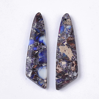 Synthetic Regalite/Imperial Jasper/Sea Sediment Jasper Pendants G-S366-009A-1