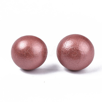 Pearlized Half Round Schima Wood Earrings for Girl Women EJEW-N048-001-09-1