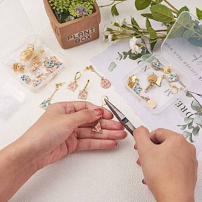 DIY Gemstone Dangle Earring Making Kits DIY-SZ0008-72-1