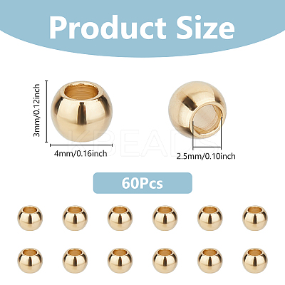 60Pcs 201 Stainless Steel Spacer Beads STAS-DC0016-36-1