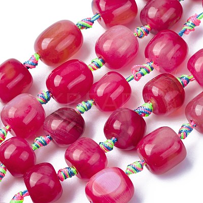 Natural Agate Beads Strands G-P605-G01-01-1
