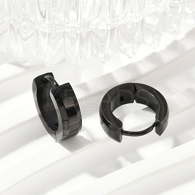 304 Stainless Steel Polishing Effect Hoop Earrings EJEW-M001-31EB-1
