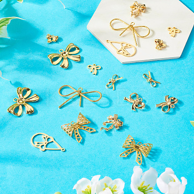 18Pcs 9 Styles Brass Pendants KK-TA0001-87-1