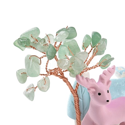 Natural Green Aventurine Tree Display Decoration DJEW-G030-01RG-03-1