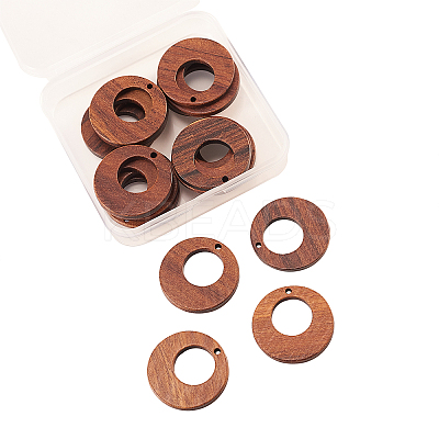 20Pcs Walnut Wood Pendants WOOD-CJ0001-23-1