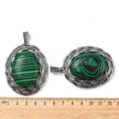 Synthetic Malachite Big Pendants G-C104-01B-AS-1