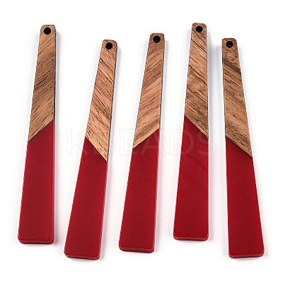 Opaque Resin & Walnut Wood Big Pendants LS-RESI-TAC0017-46-C05-1