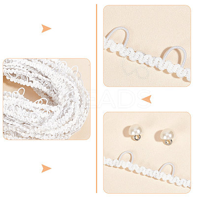 50Pcs Plastic Imitation Pearl Shank Buttons FIND-CP0001-08-1