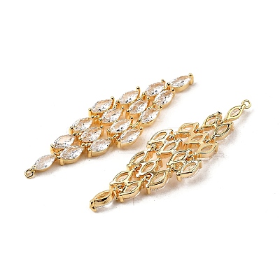 Brass Micro Pave Cubic Zirconia Pendants KK-F901-01E-G-1