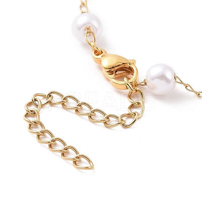 PVD Vacuum Plating 304 Stainless Steel Beaded Necklaces NJEW-E064-02G-1