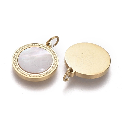 Natural Shell Pendants STAS-H100-04G-1