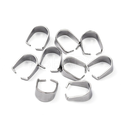 Tarnish Resistant 304 Stainless Steel Snap on Bails LS-STAS-R048-10x7mm-1