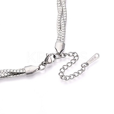 5.5MM 304 Stainless Steel Braided Cuban Link Chain Necklaces NJEW-N058-03P-1