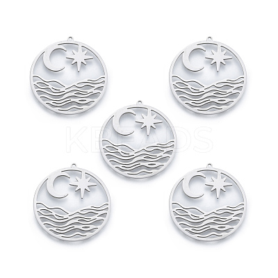 Non-Tarnish 201 Stainless Steel Pendants STAS-N090-LA913-1-1