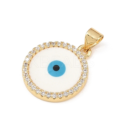 Brass Micro Pave Cubic Zirconia Pendants KK-F919-17G-1