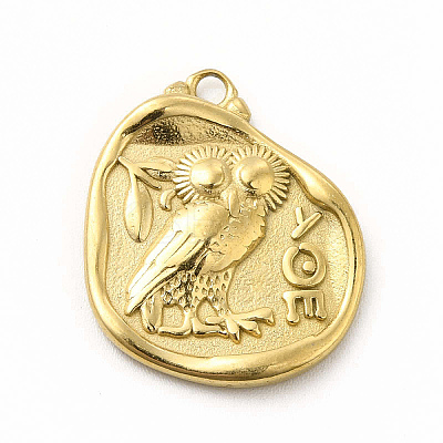 304 Stainless Steel Pendants STAS-M305-03G-1