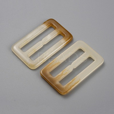 Rectangle Shape Resin Buckle Clasps RESI-WH0035-25C-03-1