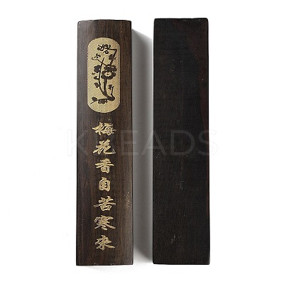 (Defective Closeout Sale: Blurred Font)Wood Chinese Calligraphy Paper Weight Cast AJEW-XCP0002-41-1