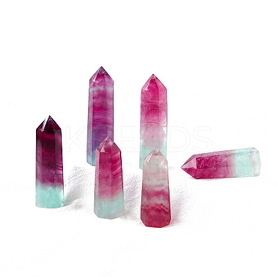 Point Tower Natural Fluorite Healing Stone Wands PW-WG85026-01-1