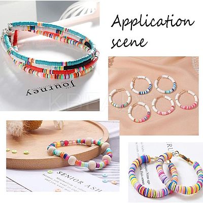 Handmade Polymer Clay Beads CLAY-R067-6.0mm-B32-1