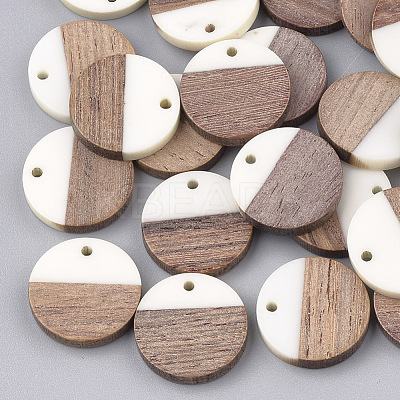 Resin & Walnut Wood Pendants RESI-S358-02C-01-1