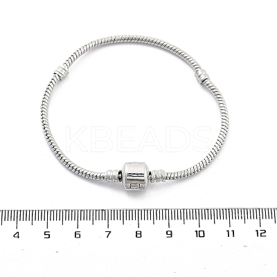 Brass Snake Chain Link Bracelets for Men Women BJEW-G736-06P-1