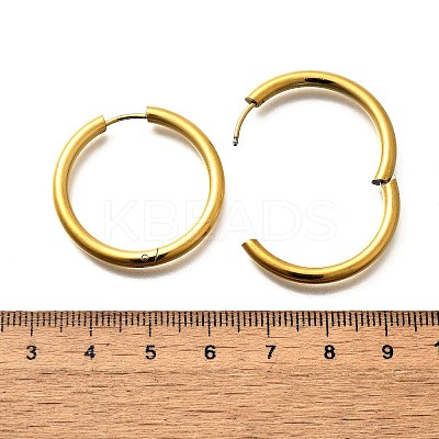 304 Stainless Steel Hoop Earrings for Women EJEW-M068-15D-G-1