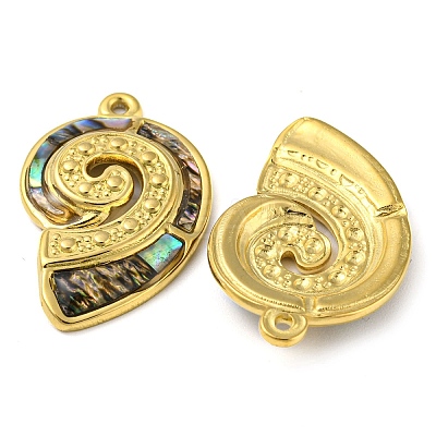 Natural Paua Shell Pendants X-STAS-P341-01G-01-1