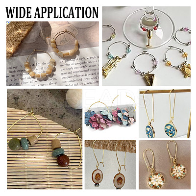 36pcs 9 style Brass Hoop Earring Findings KK-PH0005-99-1
