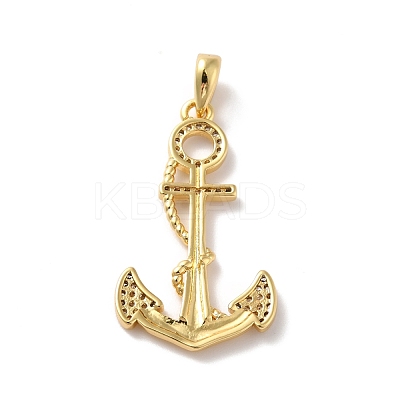Rack Plating Brass Micro Pave Cubic Zirconia Pendants KK-A160-08G-1