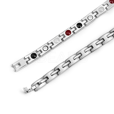 Stainless Steel Panther Chain Watch Band Bracelets JB674A-1