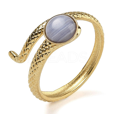 Synthetic Blue Lace Agate Finger Rings RJEW-U027-04G-09-1