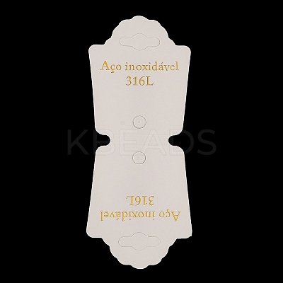 Fold Over Gold Stamping Paper Jewelry Display Cards CDIS-M005-11-1