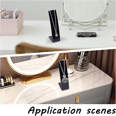 Opaque Acrylic Necklace Display Stands NDIS-WH0001-07-1