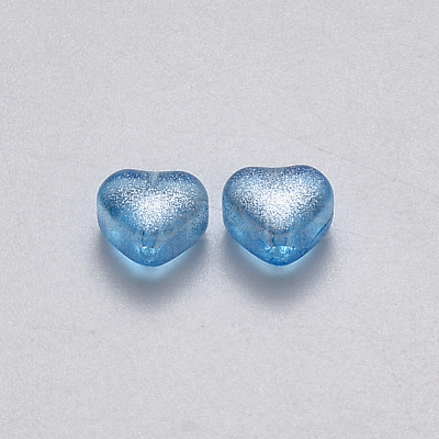Transparent Spray Painted Glass Beads X-GLAA-R211-02-B02-1