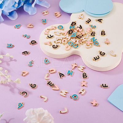 78Pcs 26 Styles Alloy Enamel Charms ENAM-TA0003-52-1