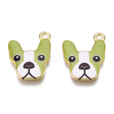 Rack Plating Alloy Enamel Pendants LS-ENAM-N055-175A-1