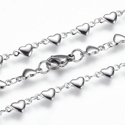 Non-Tarnish 304 Stainless Steel Chain Necklaces STAS-P164-21P-1