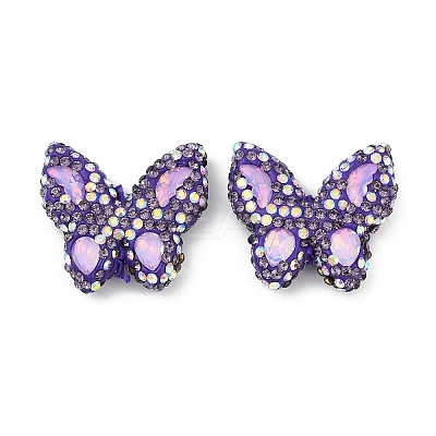 Handmade Polymer Clay Rhinestone Beads CLAY-NH0001-11C-1