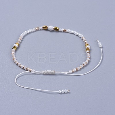 Adjustable Nylon Thread Braided Beads Bracelets BJEW-JB04379-01-1