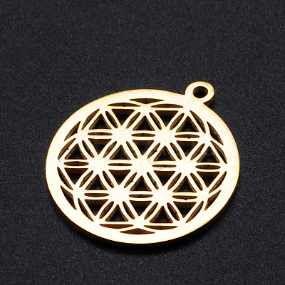 304 Stainless Steel Sacred Geometry Pendants LS-STAS-S105-JN899-2-1