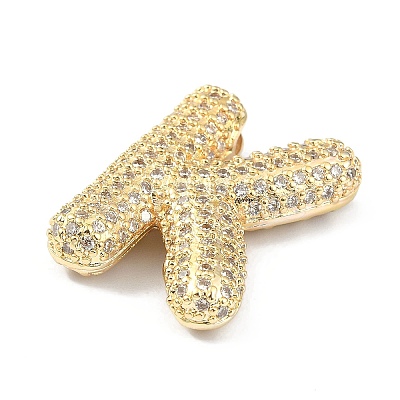 Rack Plating Brass Micro Pave Cubic Zirconia Pendants KK-Q790-01K-G-1