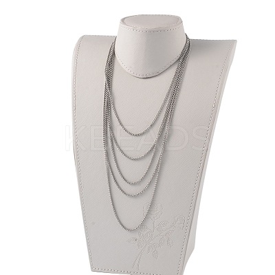 Tarnish Resistant 304 Stainless Steel Tiered Necklaces NJEW-JN01356-1